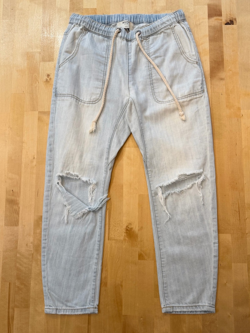 One Teaspoon Montana Shabbies Distresed Denim Lounge Jogger Jeans